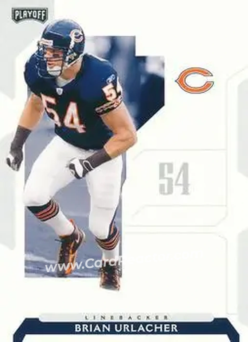 2006 Playoff NFL Playoffs #8 - Brian Urlacher - Chicago Bears - Front