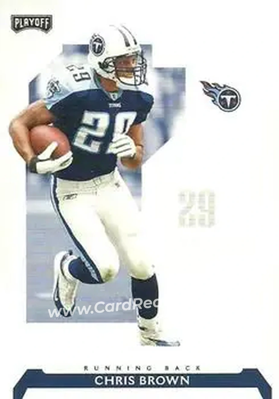 2006 Playoff NFL Playoffs #16 - Chris Brown - Tennessee Titans - Front