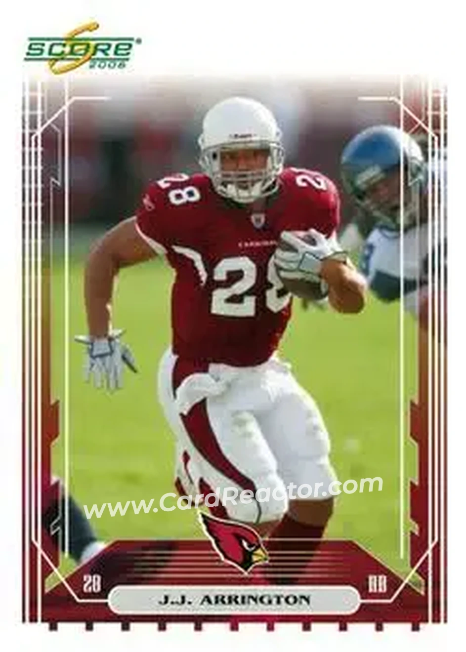 2006 Score #2 - J.J. Arrington - Arizona Cardinals - Front