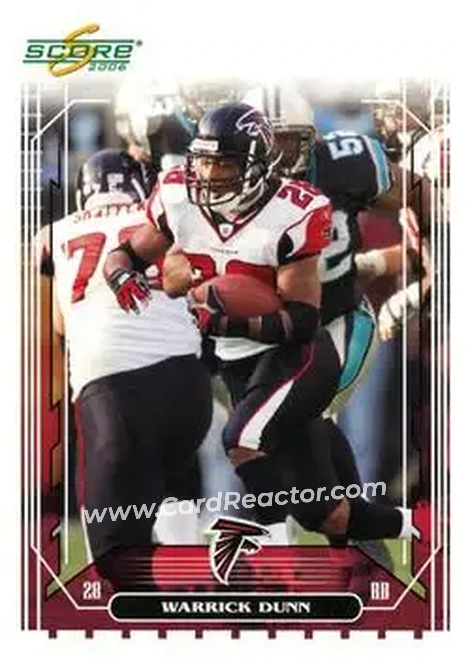 2006 Score #10 - Warrick Dunn - Atlanta Falcons - Front