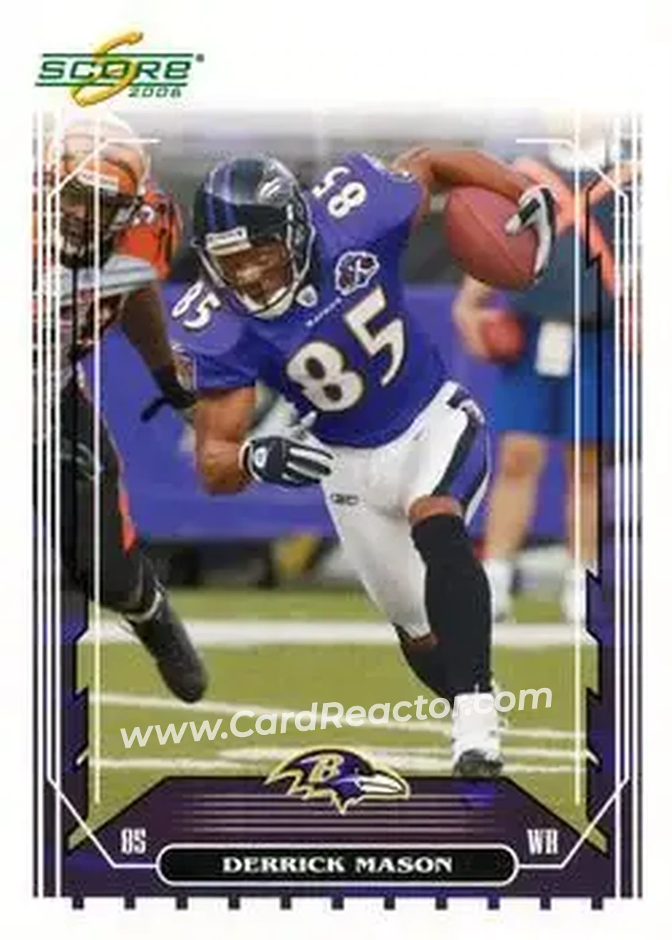 2006 Score #20 - Derrick Mason - Baltimore Ravens - Front