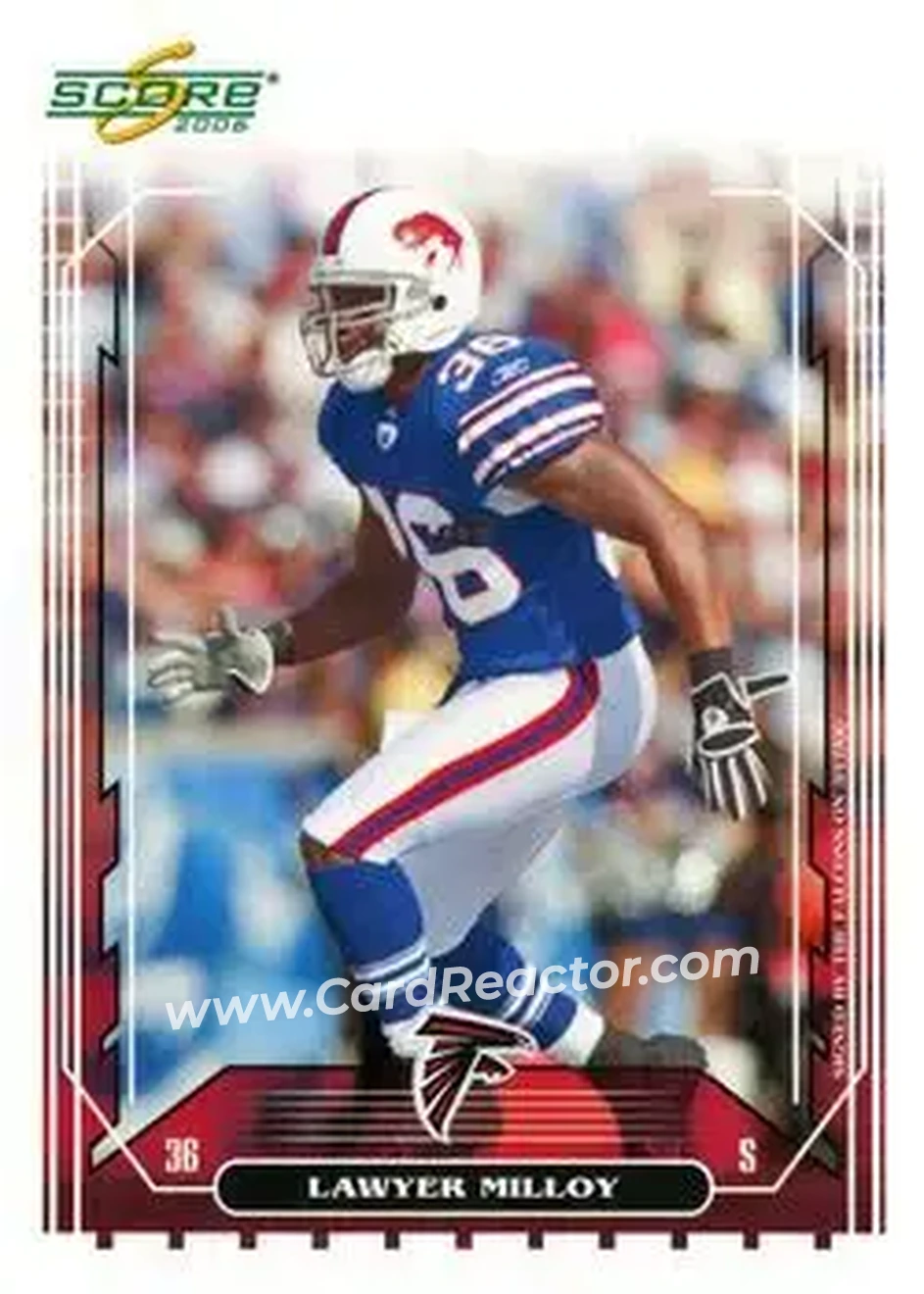 2006 Score #29a - Lawyer Milloy - Atlanta Falcons - Front