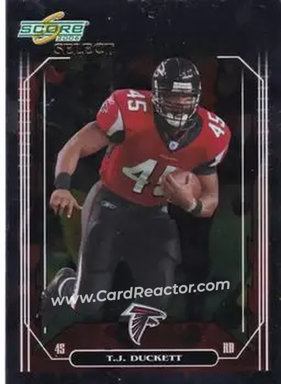 2006 Score Select #13 - T.J. Duckett - Atlanta Falcons - Front