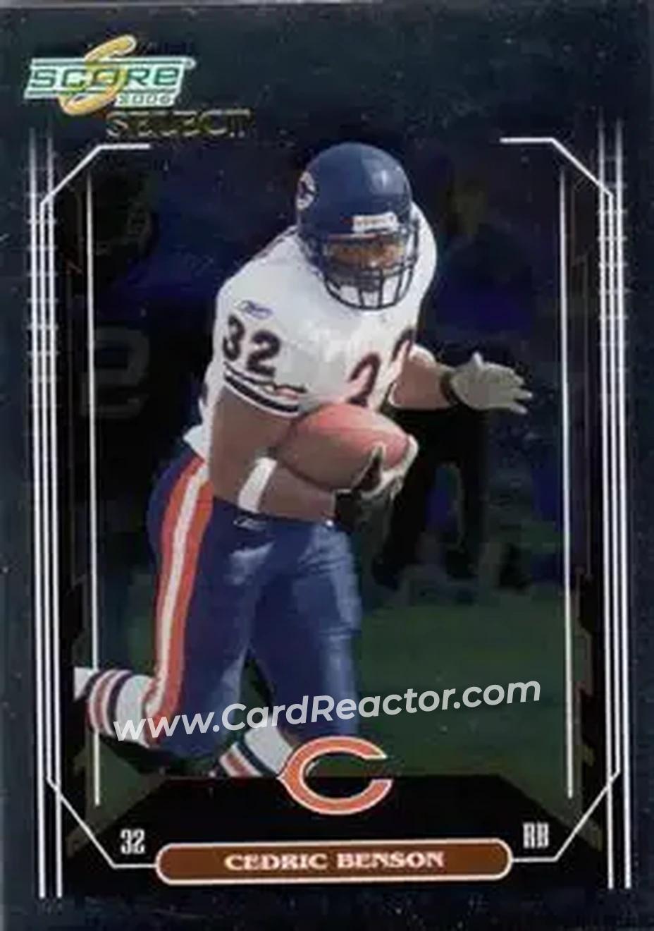 2006 Score Select #44 - Cedric Benson - Chicago Bears - Front