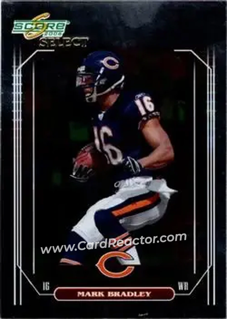 2006 Score Select #47 - Mark Bradley - Chicago Bears - Front