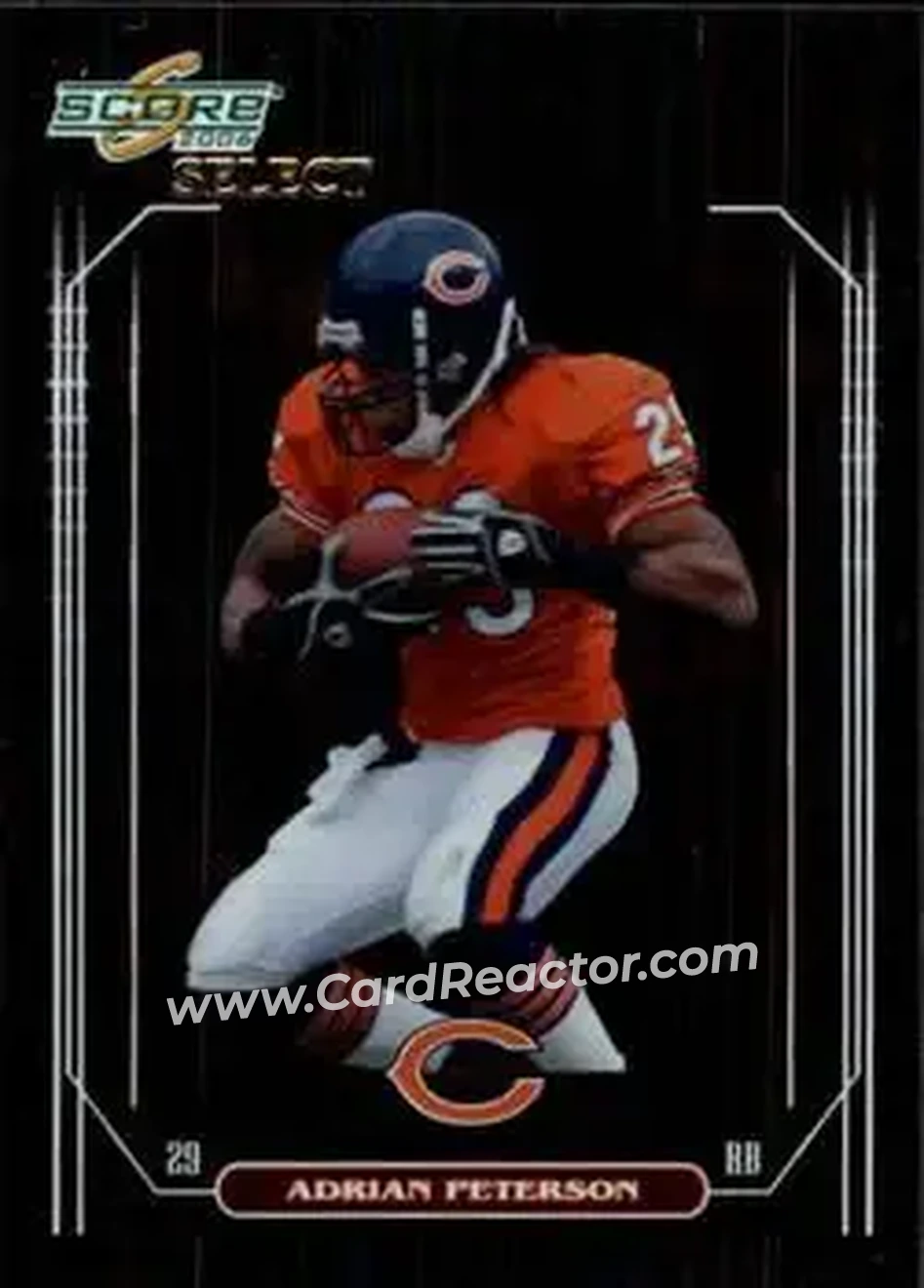 2006 Score Select #50 - Adrian Peterson - Chicago Bears - Front