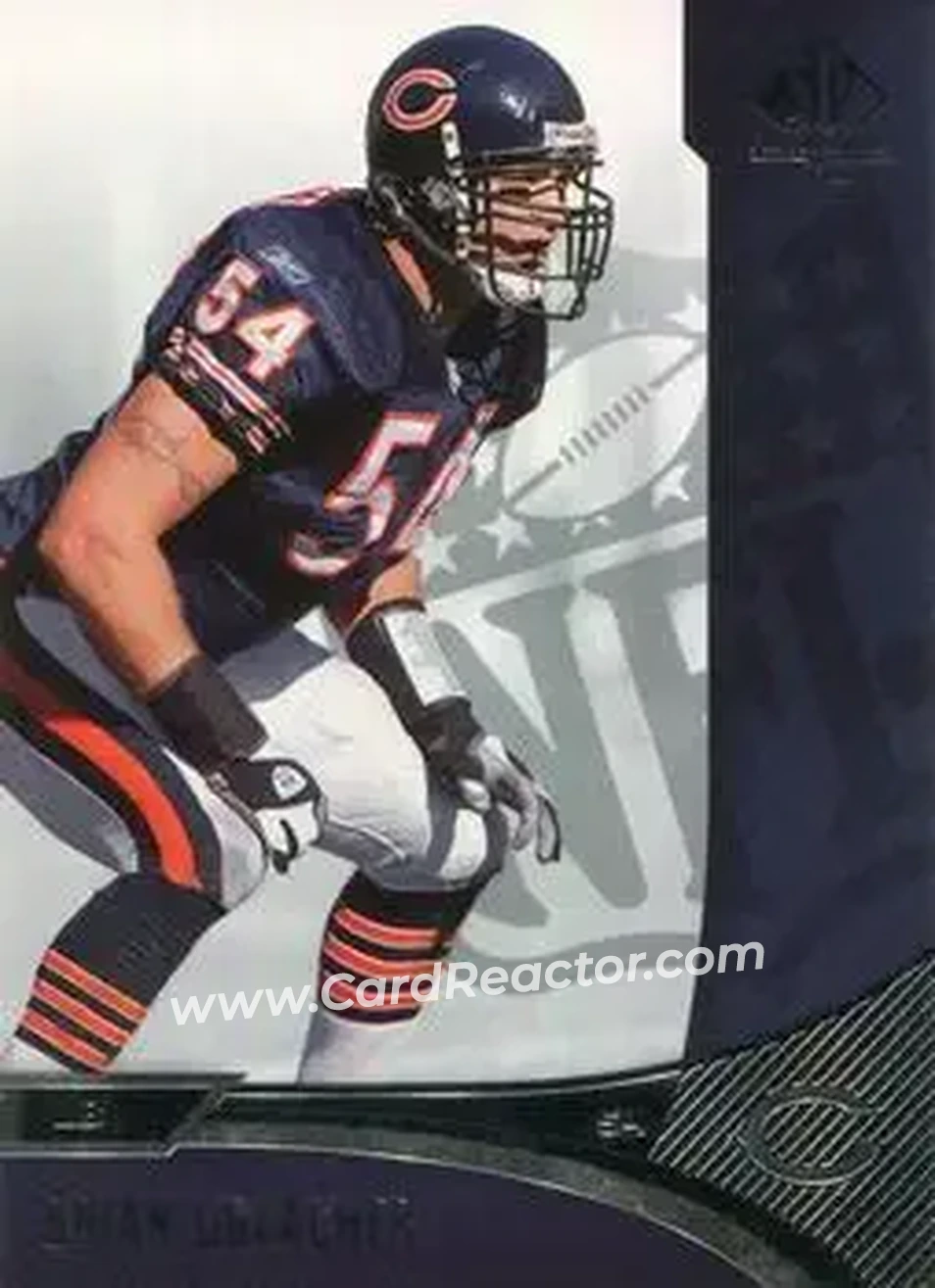 2006 SP Authentic #17 - Brian Urlacher - Chicago Bears - Front 2006 SP Authentic #17 - Brian Urlacher - Chicago Bears - Front