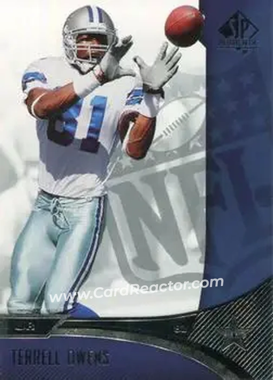 2006 SP Authentic #25 - Terrell Owens - Dallas Cowboys - Front