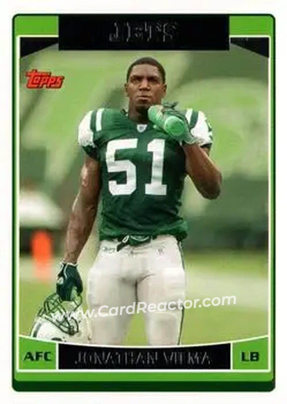 2006 Topps #1 - Jonathan Vilma - New York Jets - Front