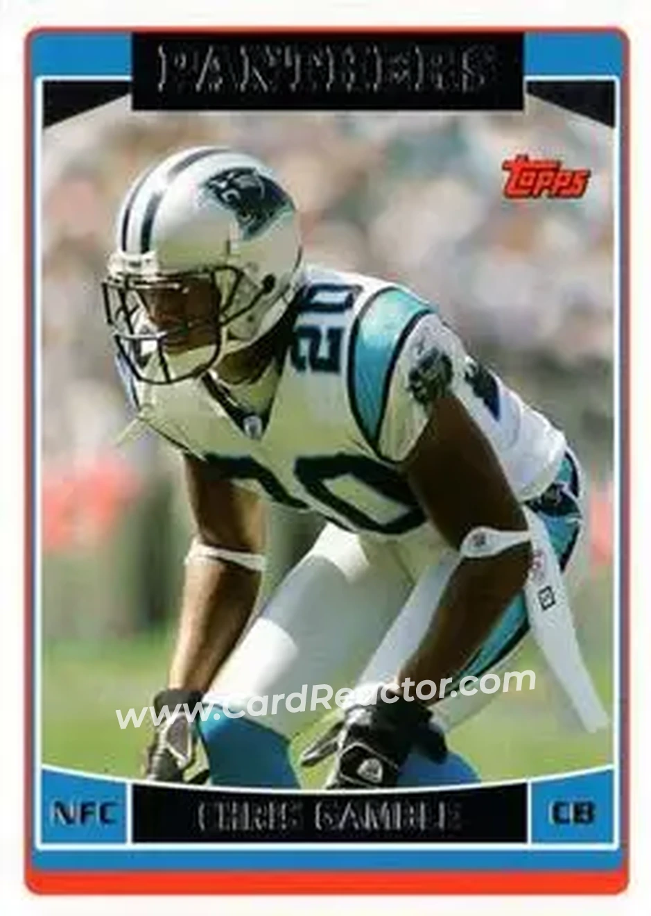 2006 Topps #7 - Chris Gamble - Carolina Panthers - Front