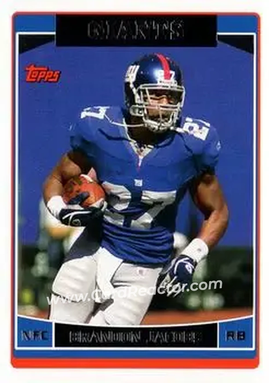 2006 Topps #22 - Brandon Jacobs - New York Giants - Front