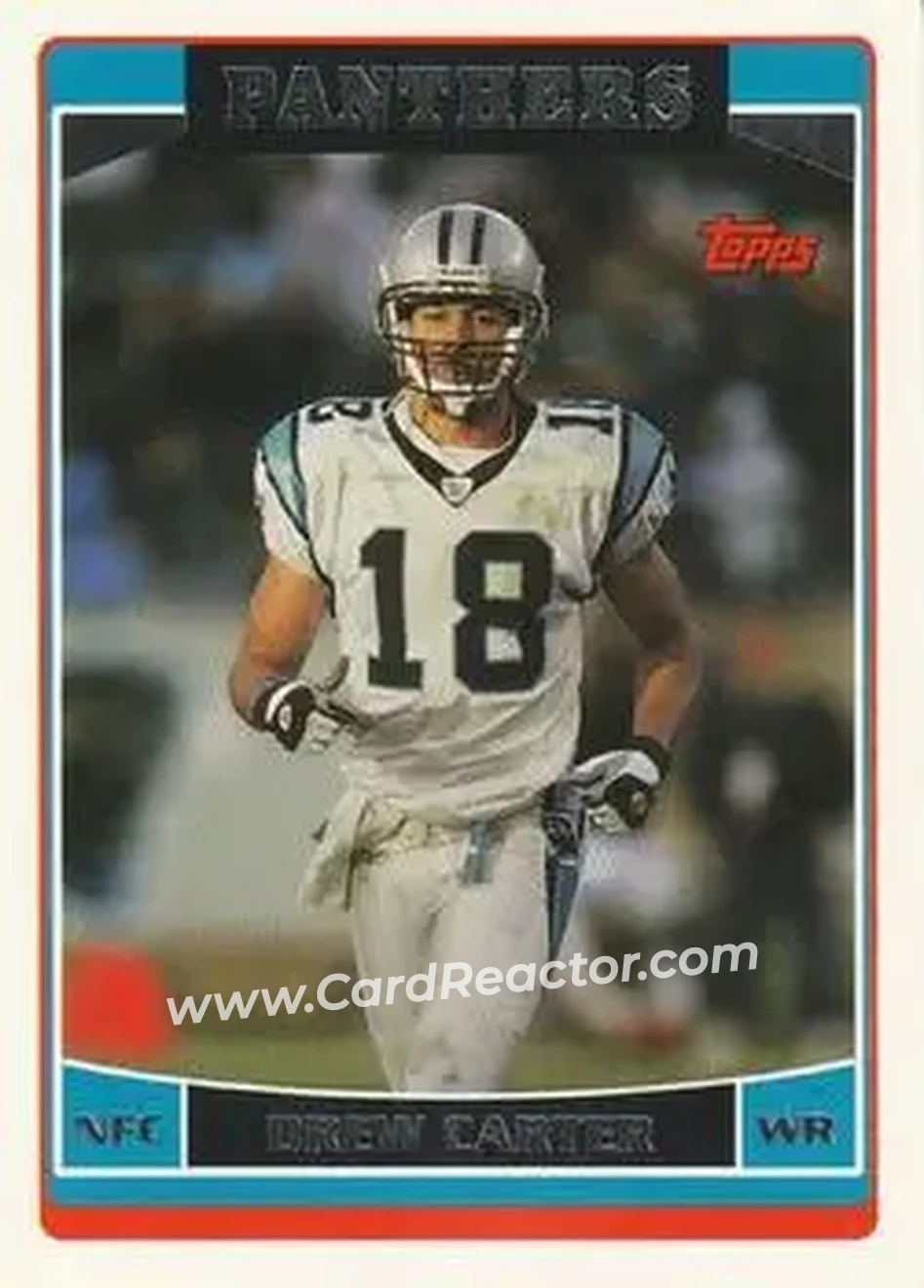2006 Topps #25 - Drew Carter - Carolina Panthers - Front
