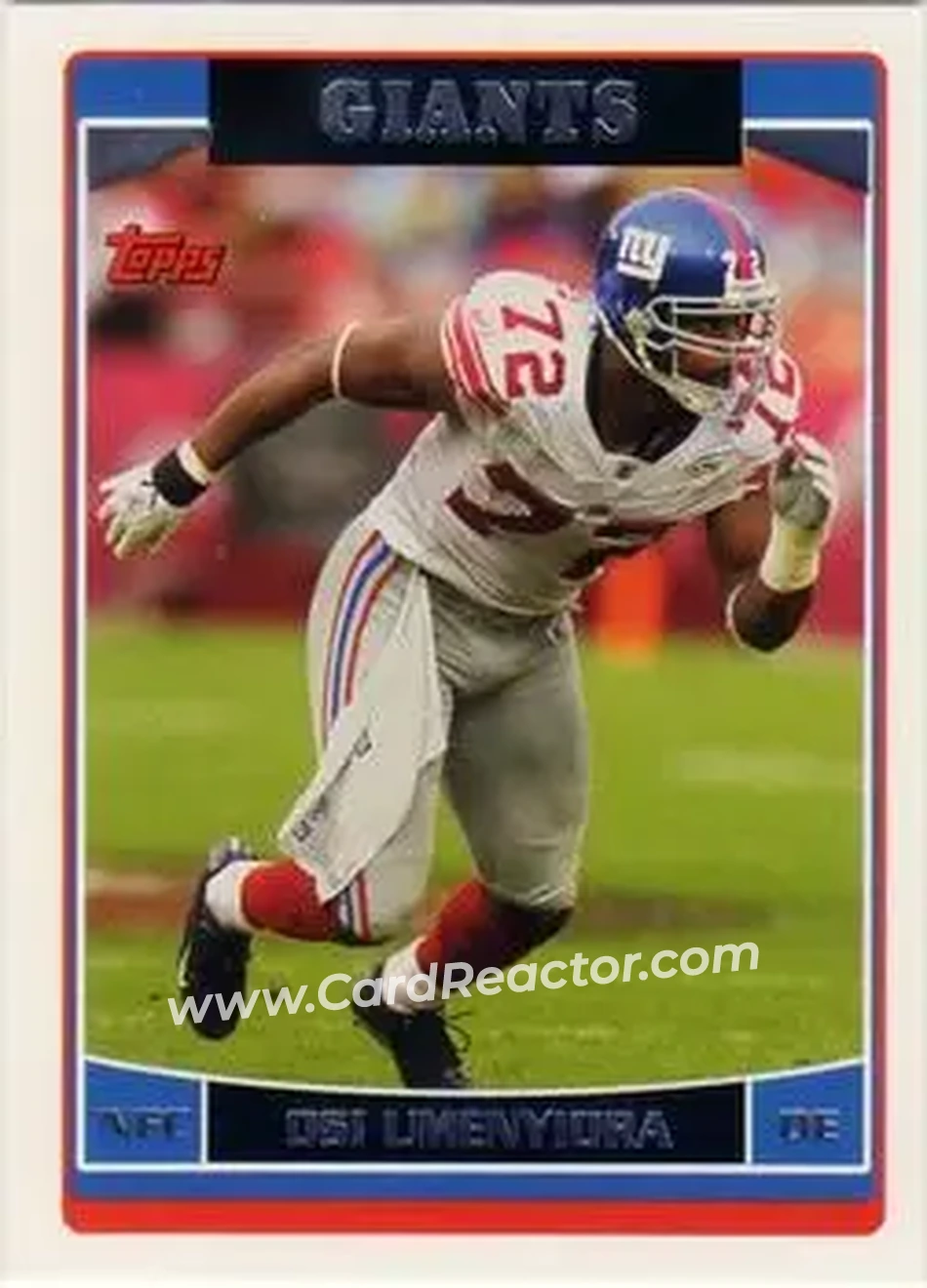 2006 Topps #28 - Osi Umenyiora - New York Giants - Front
