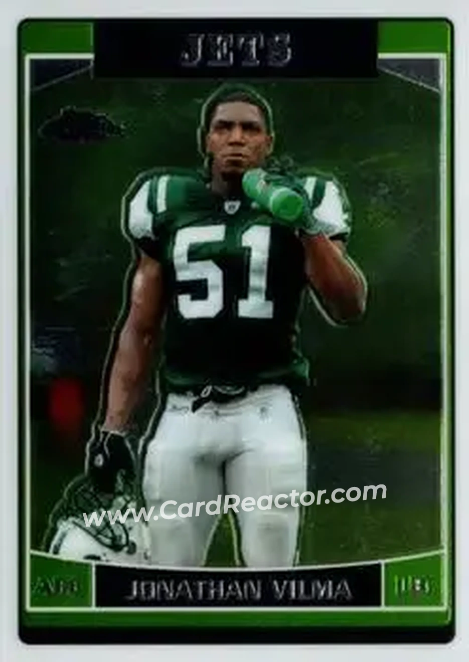 2006 Topps Chrome #1 - Jonathan Vilma - New York Jets - Front