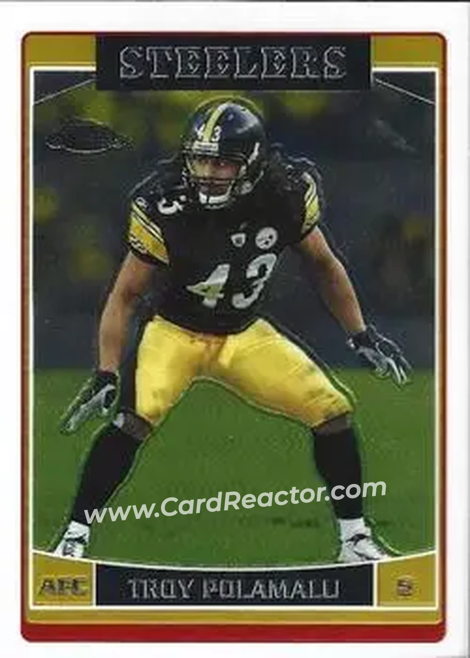 2006 Topps Chrome #3 - Troy Polamalu - Pittsburgh Steelers - Front