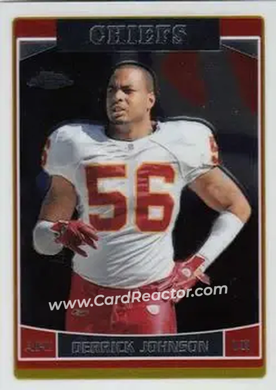 2006 Topps Chrome #12 - Derrick Johnson - Kansas City Chiefs - Front