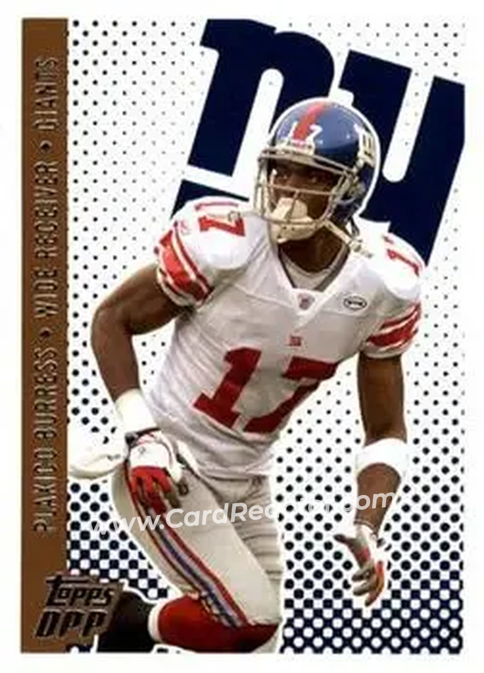 2006 Topps Draft Picks & Prospects #1 - Plaxico Burress - New York Giants - Front