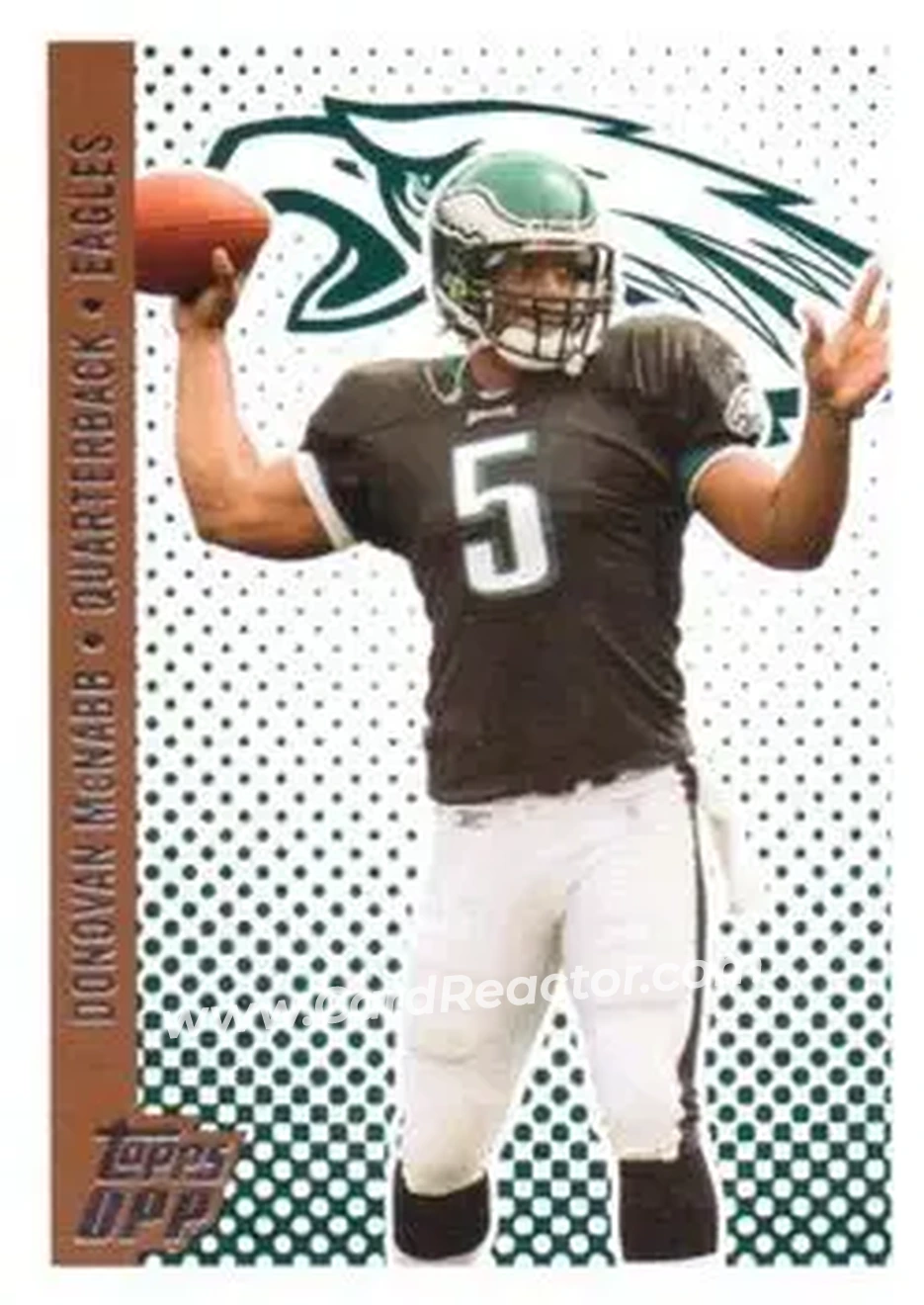 2006 Topps Draft Picks & Prospects #5 - Donovan McNabb - Philadelphia Eagles - Front 2006 Topps Draft Picks & Prospects #5 - Donovan McNabb - Philadelphia Eagles - Front