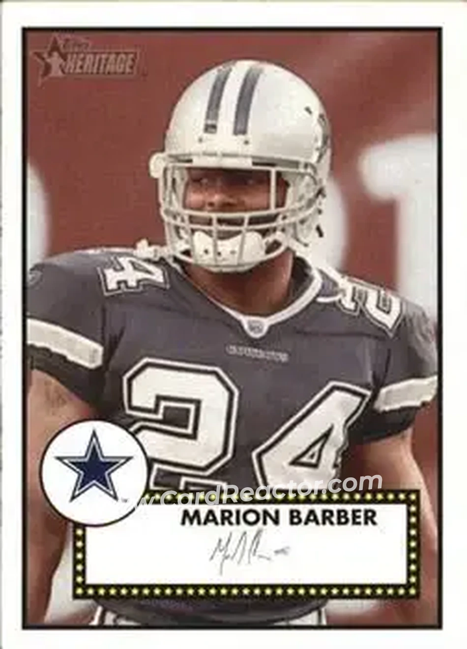2006 Topps Heritage #7 - Marion Barber - Dallas Cowboys - Front