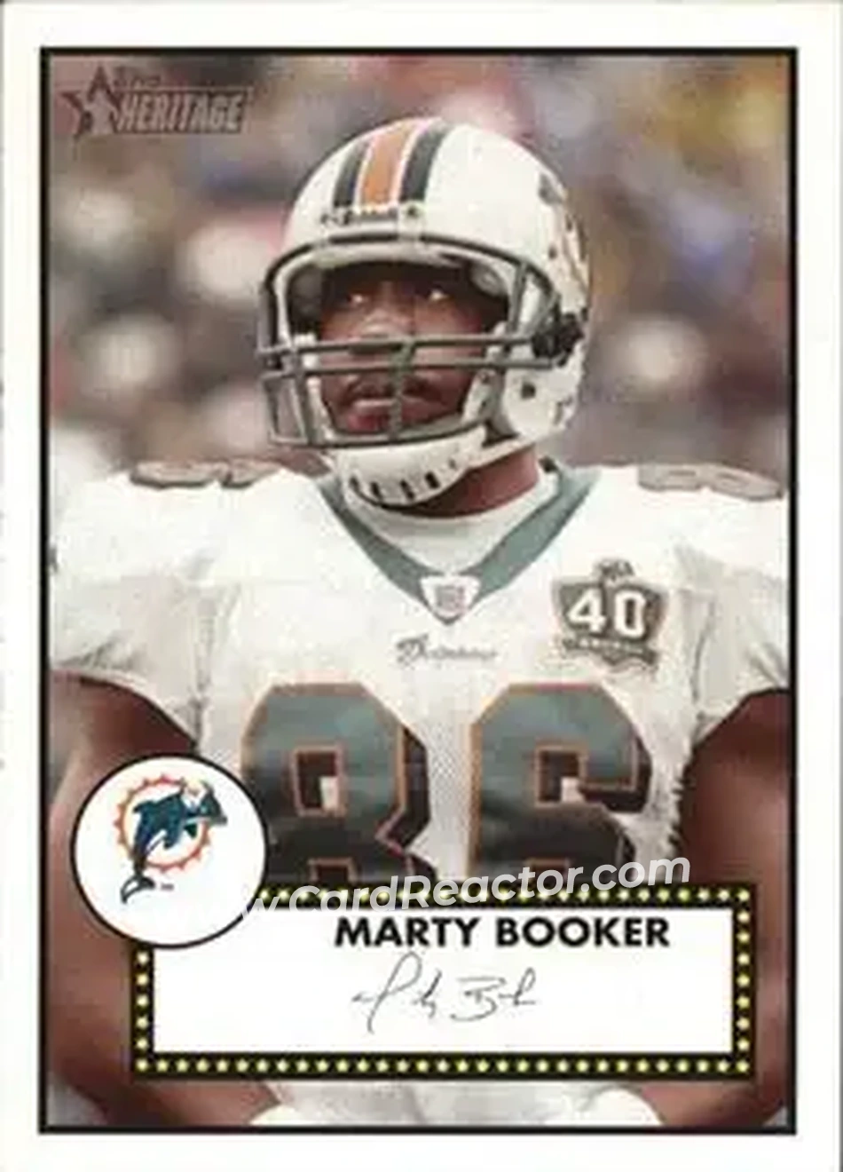 2006 Topps Heritage #25 - Marty Booker - Miami Dolphins - Front