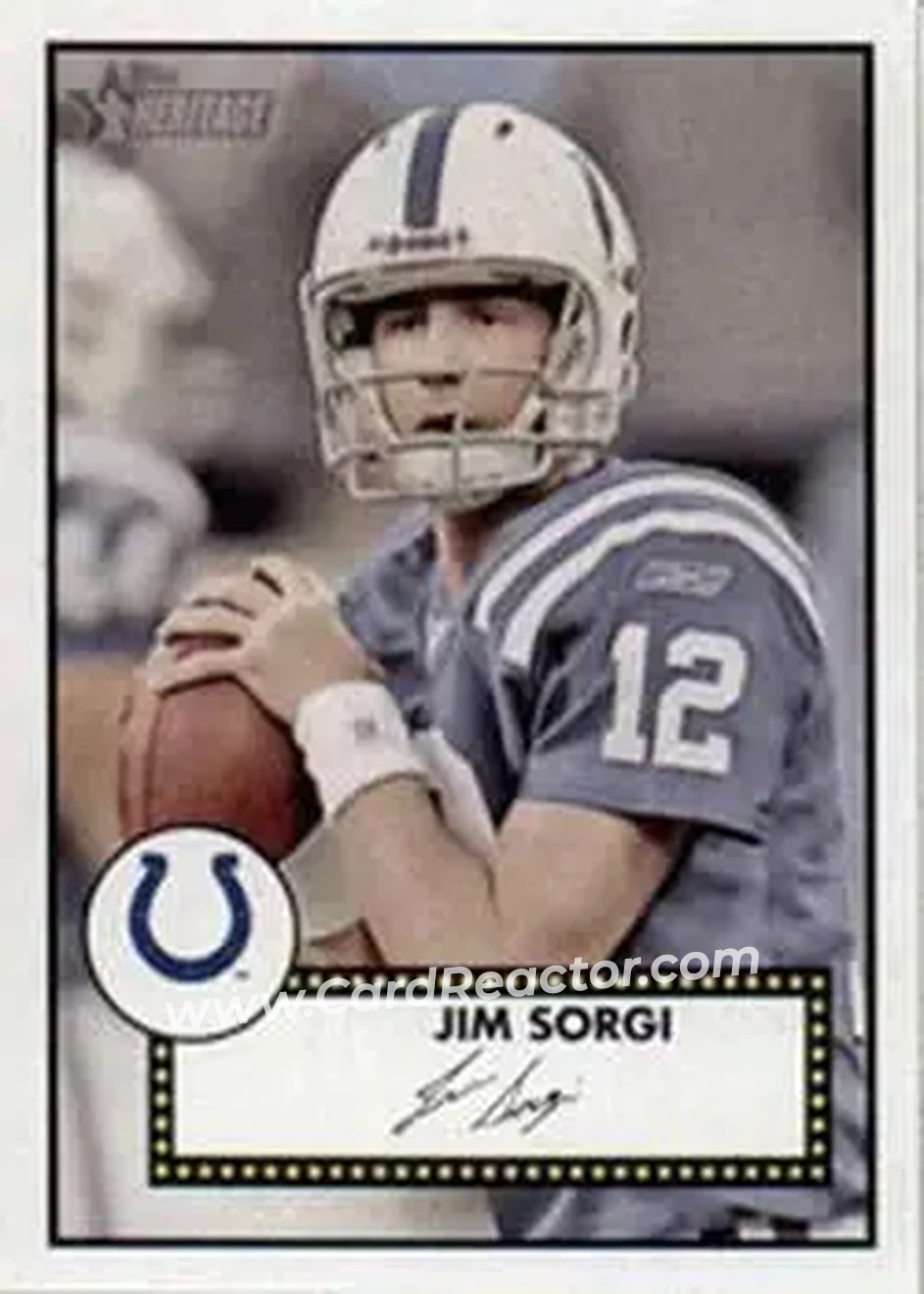 2006 Topps Heritage #27 - Jim Sorgi - Indianapolis Colts - Front