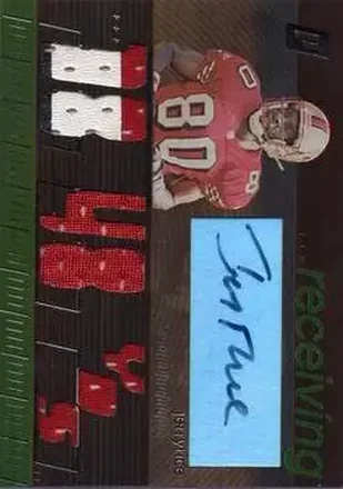 Jerry Rice · 2006 Topps Paradigm #TPCHRE-JR · Career Highs Triple Jersey Autographs