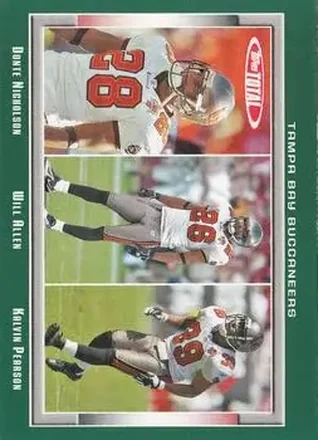 2006 Topps Total #11 - Donte Nicholson - Kalvin Pearson - Will Allen RC - Tampa Bay Buccaneers - Tampa Bay Buccaneers