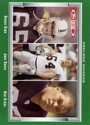 2006 Topps Total #14 - Ron Stone - Jake Grove - Barry Sims - Oakland Raiders - Oakland Raiders