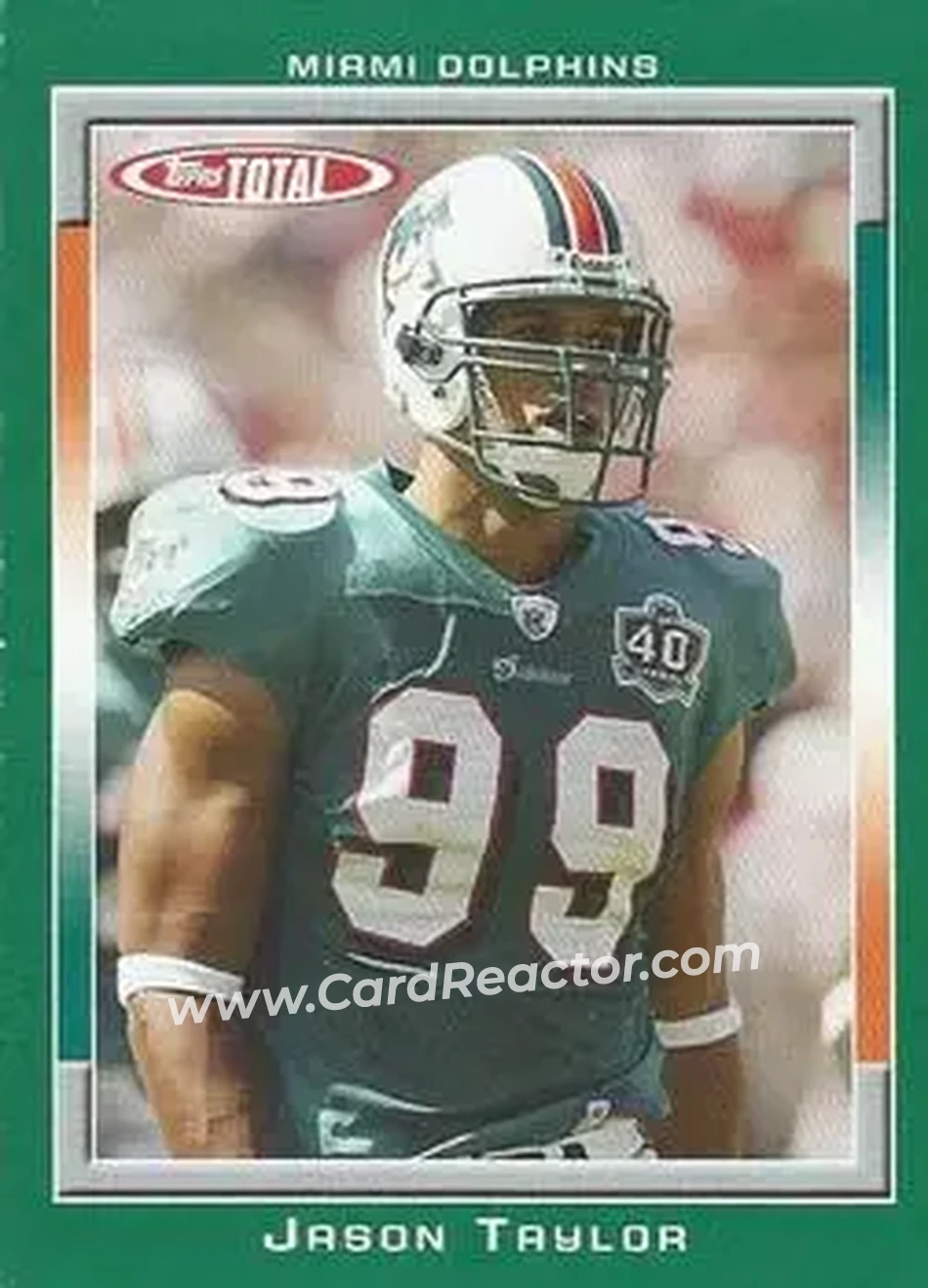 2006 Topps Total #16 - Jason Taylor - Miami Dolphins - Front