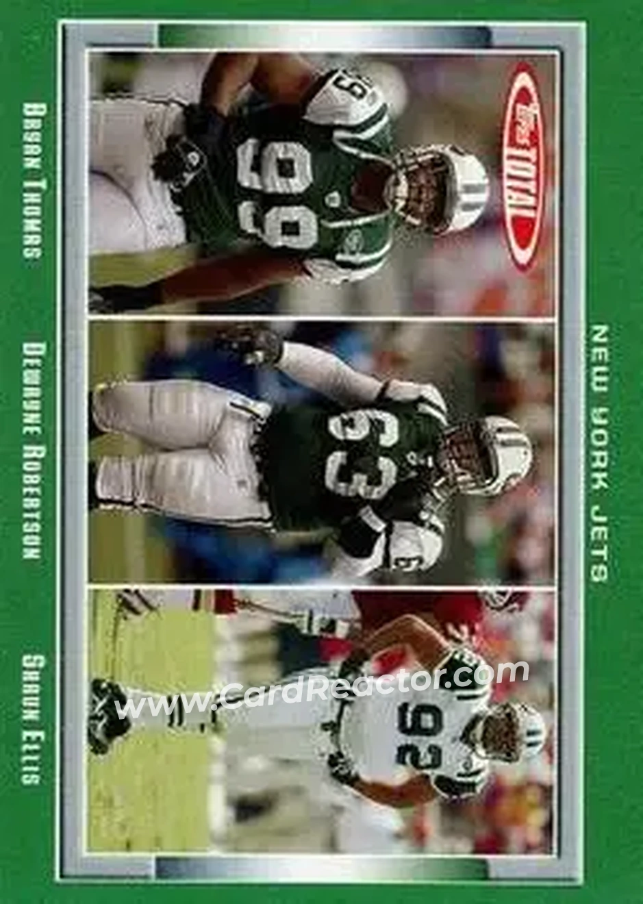 2006 Topps Total #29 - Shaun Ellis - Dewayne Robertson - Bryan Thomas - New York Jets - New York Jets - Front