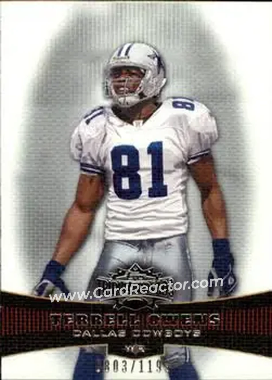 2006 Topps Triple Threads #5 - Terrell Owens - Dallas Cowboys - Front 2006 Topps Triple Threads #5 - Terrell Owens - Dallas Cowboys - Front