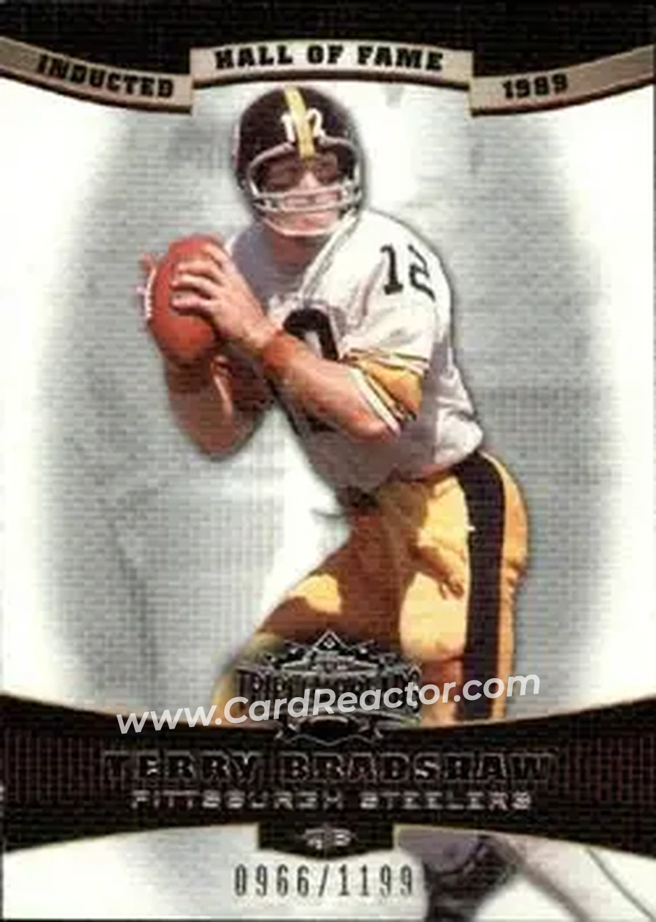 2006 Topps Triple Threads #8 - Terry Bradshaw - Pittsburgh Steelers - Front 2006 Topps Triple Threads #8 - Terry Bradshaw - Pittsburgh Steelers - Front