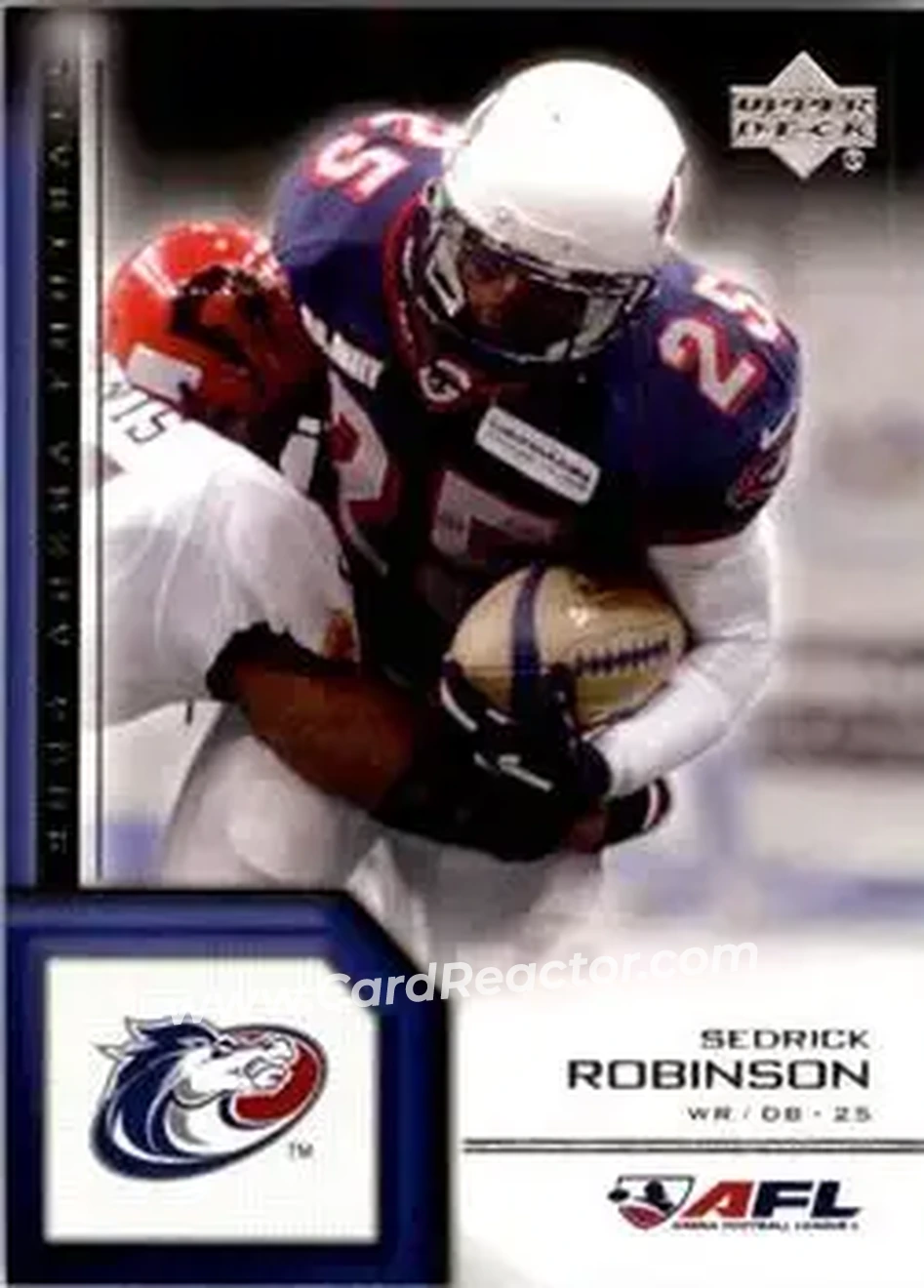 2006 Upper Deck AFL #21 - Sedrick Robinson - Austin Wranglers - Front