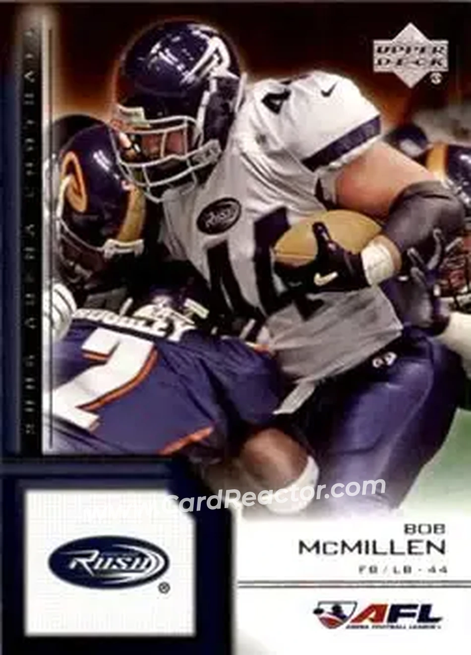 2006 Upper Deck AFL #27 - Bob McMillen - Chicago Rush - Front