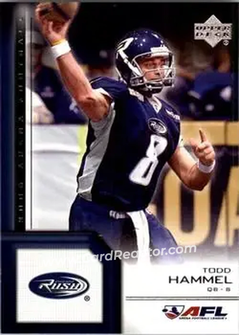 2006 Upper Deck AFL #28 - Todd Hammel - Chicago Rush - Front