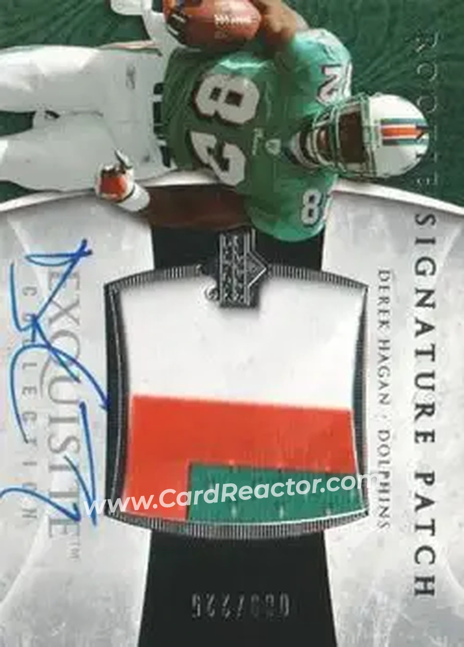 2006 Upper Deck Exquisite Collection #116 - Derek Hagan - Miami Dolphins - Front