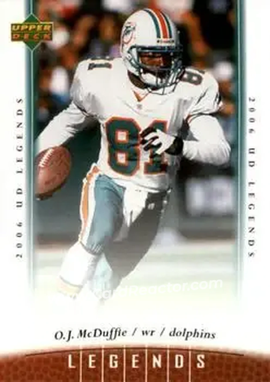 2006 Upper Deck Legends #8 - O.J. McDuffie - Miami Dolphins - Front
