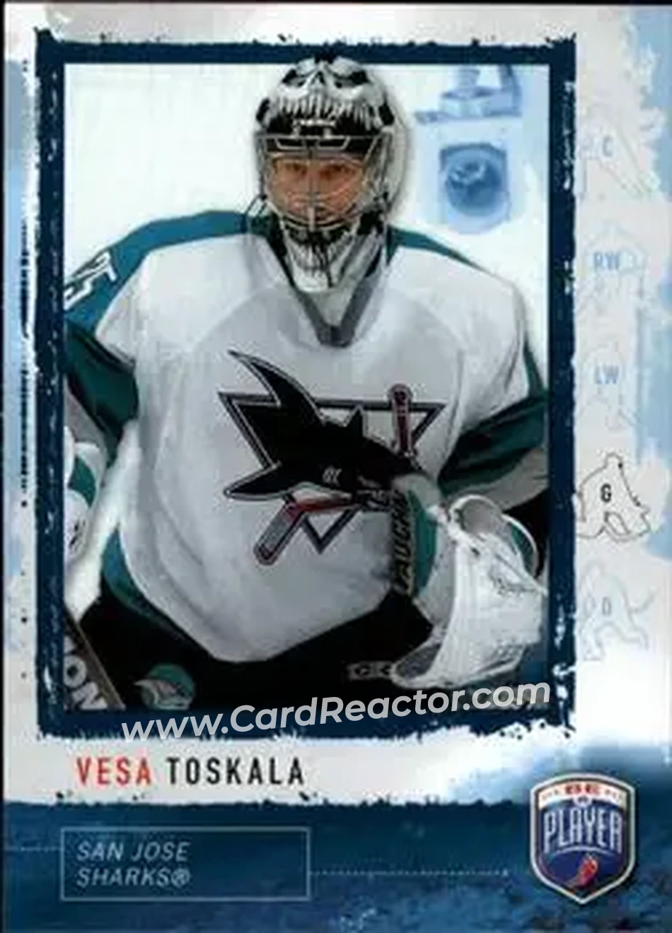 2006-07 Be A Player #21 - Vesa Toskala - San Jose Sharks - Front