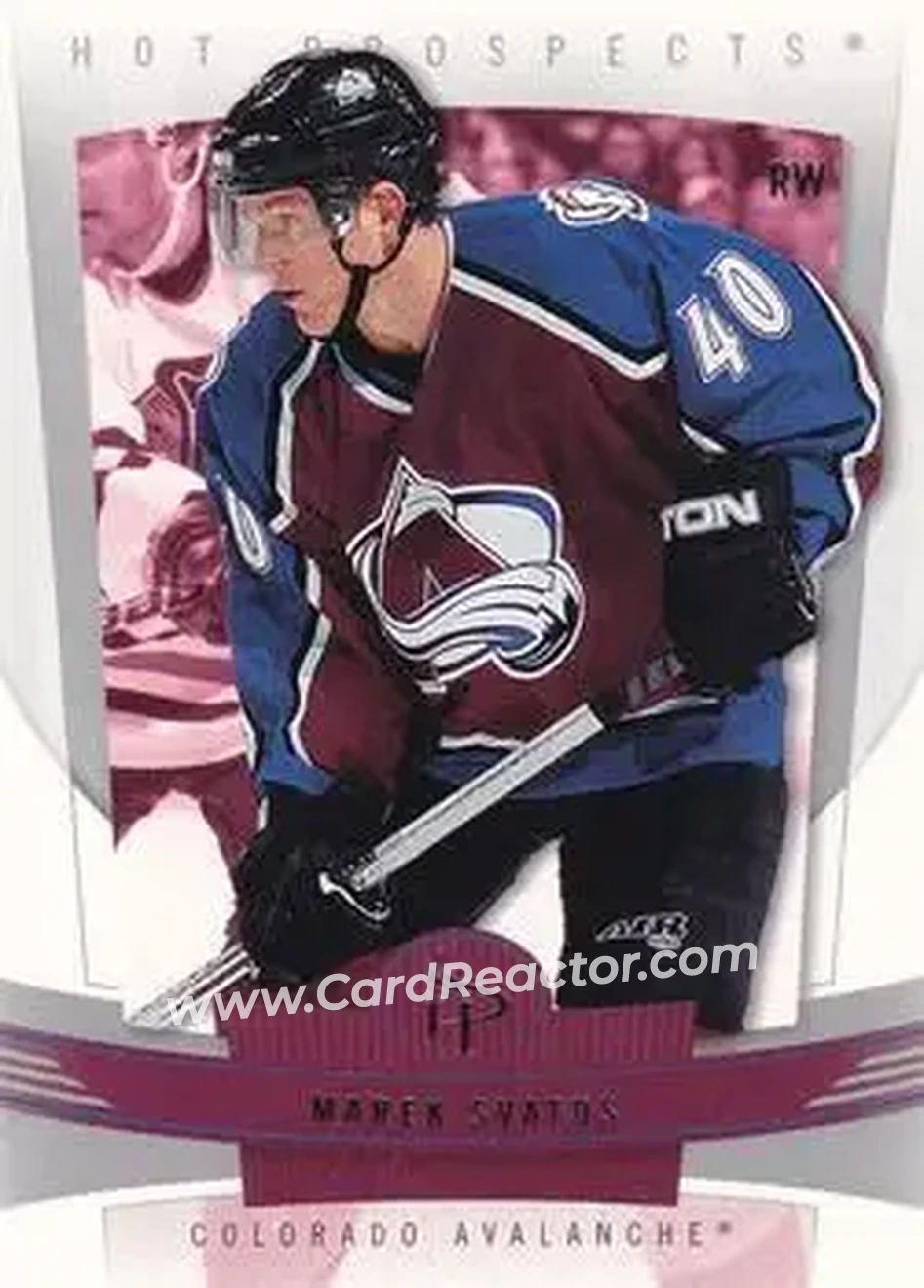 2006-07 Fleer Hot Prospects #28 - Marek Svatos - Colorado Avalanche - Front 2006-07 Fleer Hot Prospects #28 - Marek Svatos - Colorado Avalanche - Front