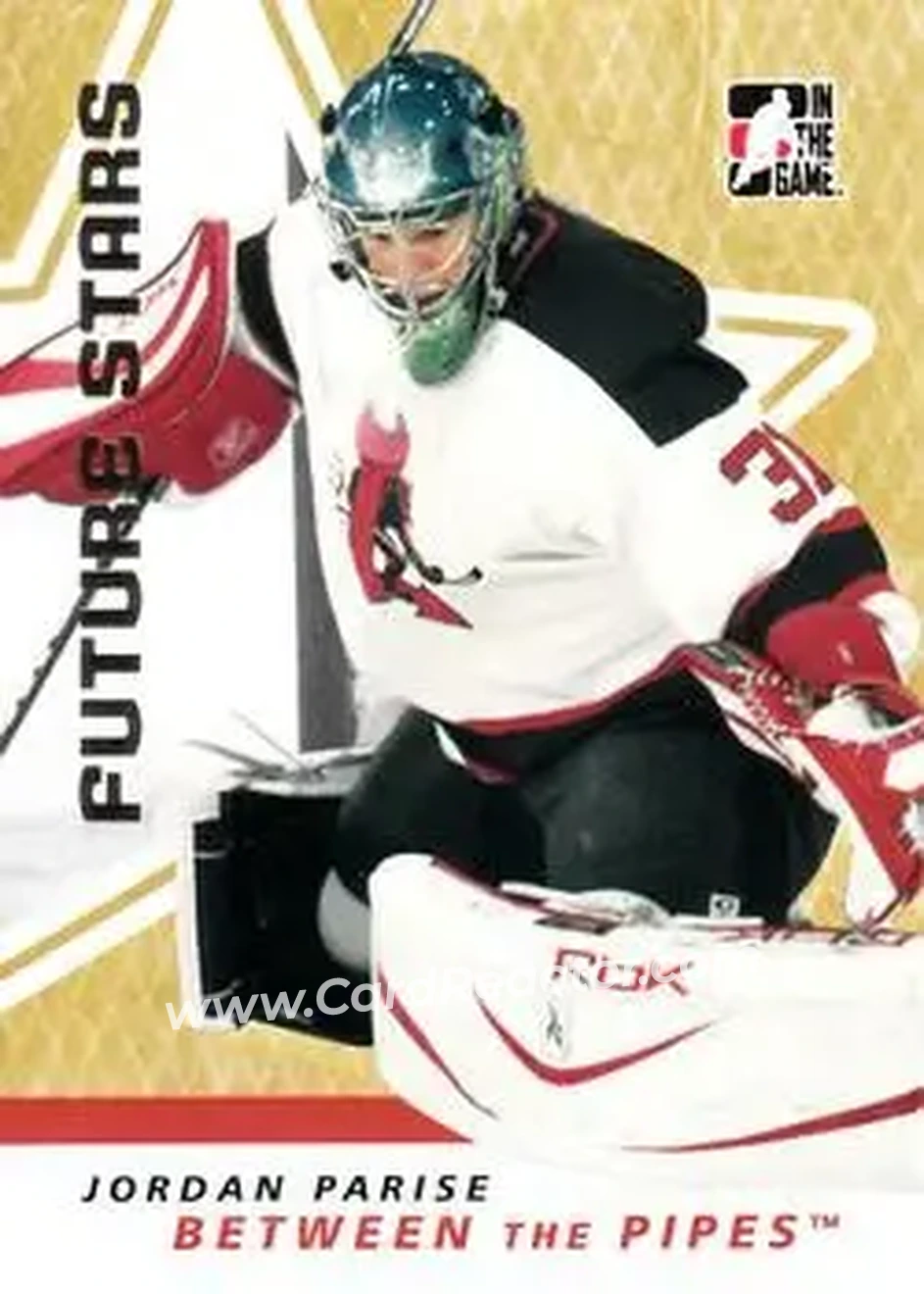 2006-07 In The Game Between The Pipes #25 - Jordan Parise - Lowell Devils - Front