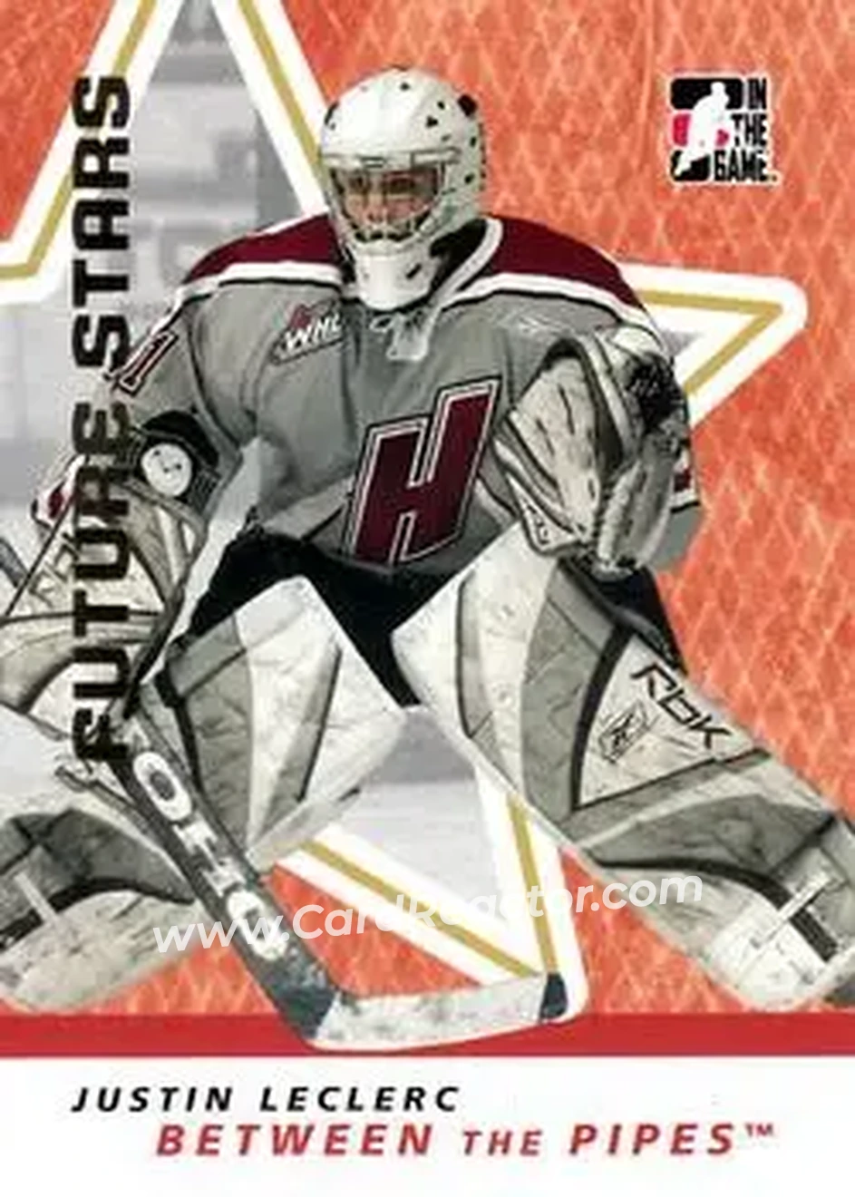 2006-07 In The Game Between The Pipes #29 - Justin Leclerc - Lethbridge Hurricanes - Front