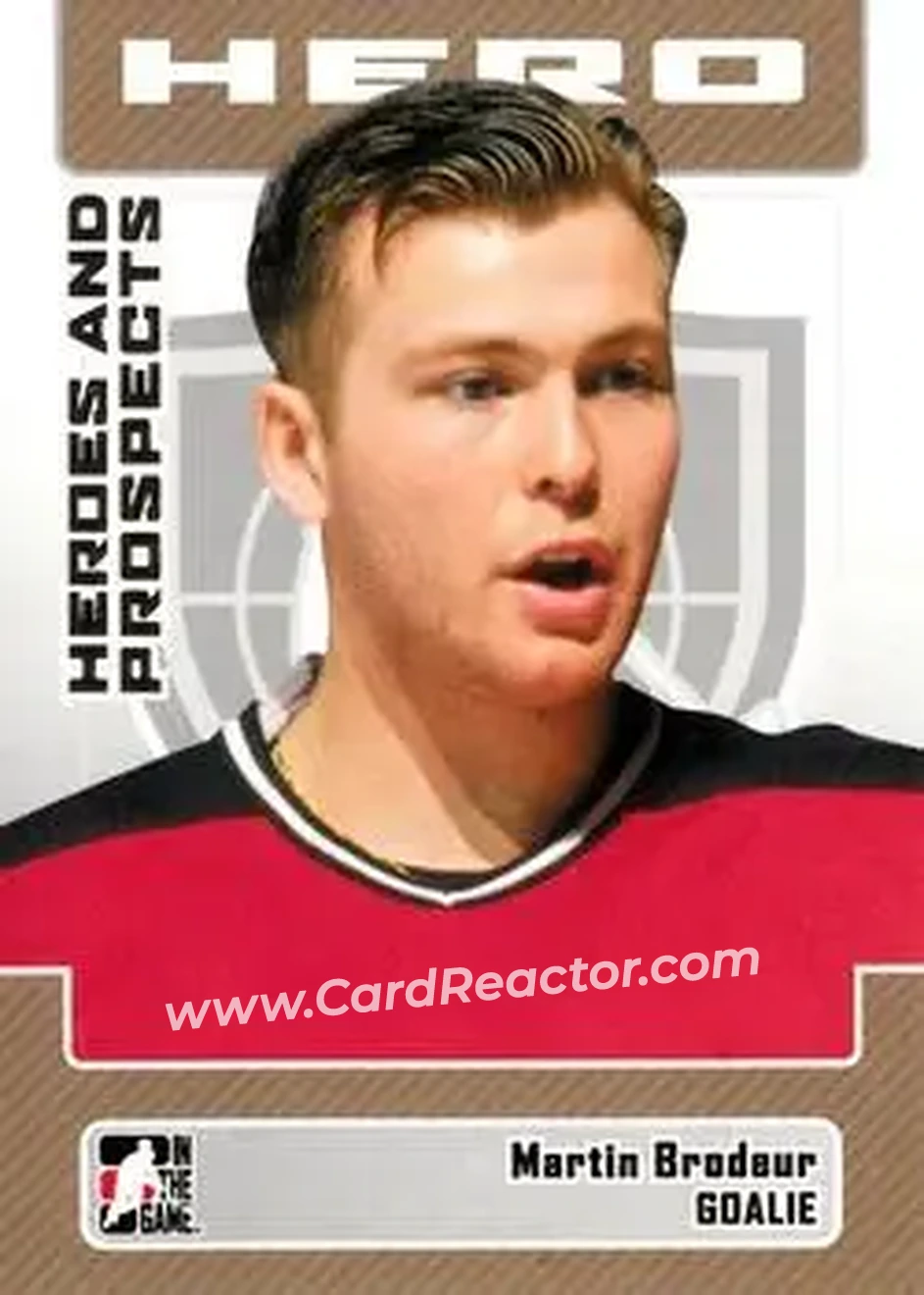 2006-07 In The Game Heroes and Prospects #15 - Martin Brodeur - Utica Devils - Front 2006-07 In The Game Heroes and Prospects #15 - Martin Brodeur - Utica Devils - Front