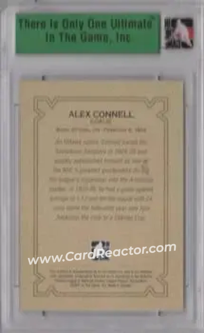 2006-07 In The Game Ultimate Memorabilia #NNO - Alec Connell - Montreal Maroons - Back
