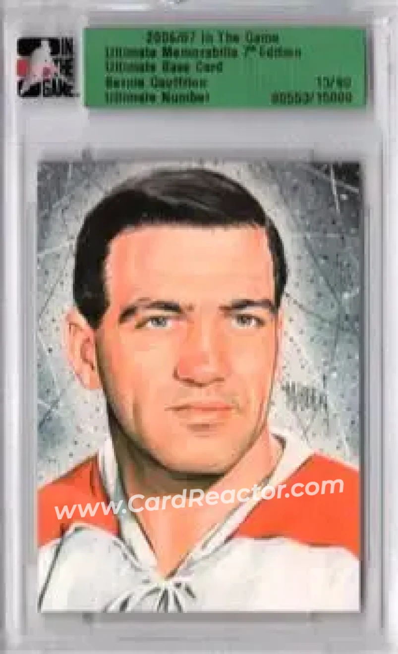 2006-07 In The Game Ultimate Memorabilia #NNO - Bernie Geoffrion - Montreal Canadiens - Front 2006-07 In The Game Ultimate Memorabilia #NNO - Bernie Geoffrion - Montreal Canadiens - Front
