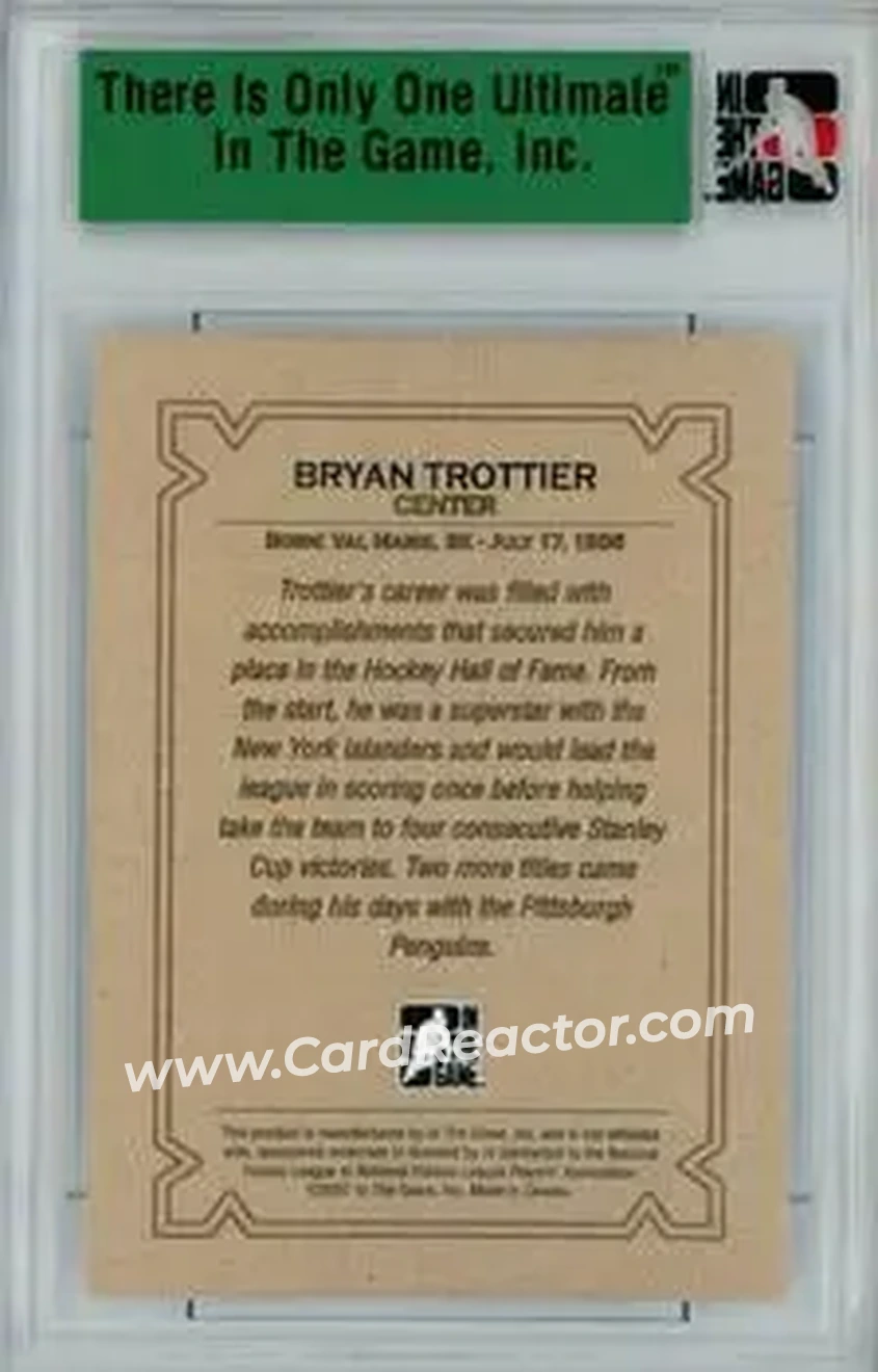 2006-07 In The Game Ultimate Memorabilia #NNO - Bryan Trottier - New York Islanders - Back 2006-07 In The Game Ultimate Memorabilia #NNO - Bryan Trottier - New York Islanders - Back