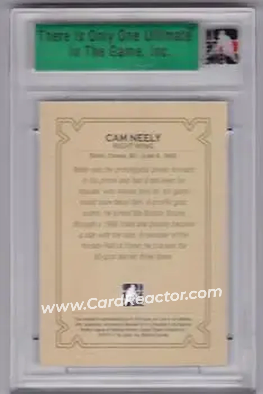 2006-07 In The Game Ultimate Memorabilia #NNO - Cam Neely - Boston Bruins - Back 2006-07 In The Game Ultimate Memorabilia #NNO - Cam Neely - Boston Bruins - Back
