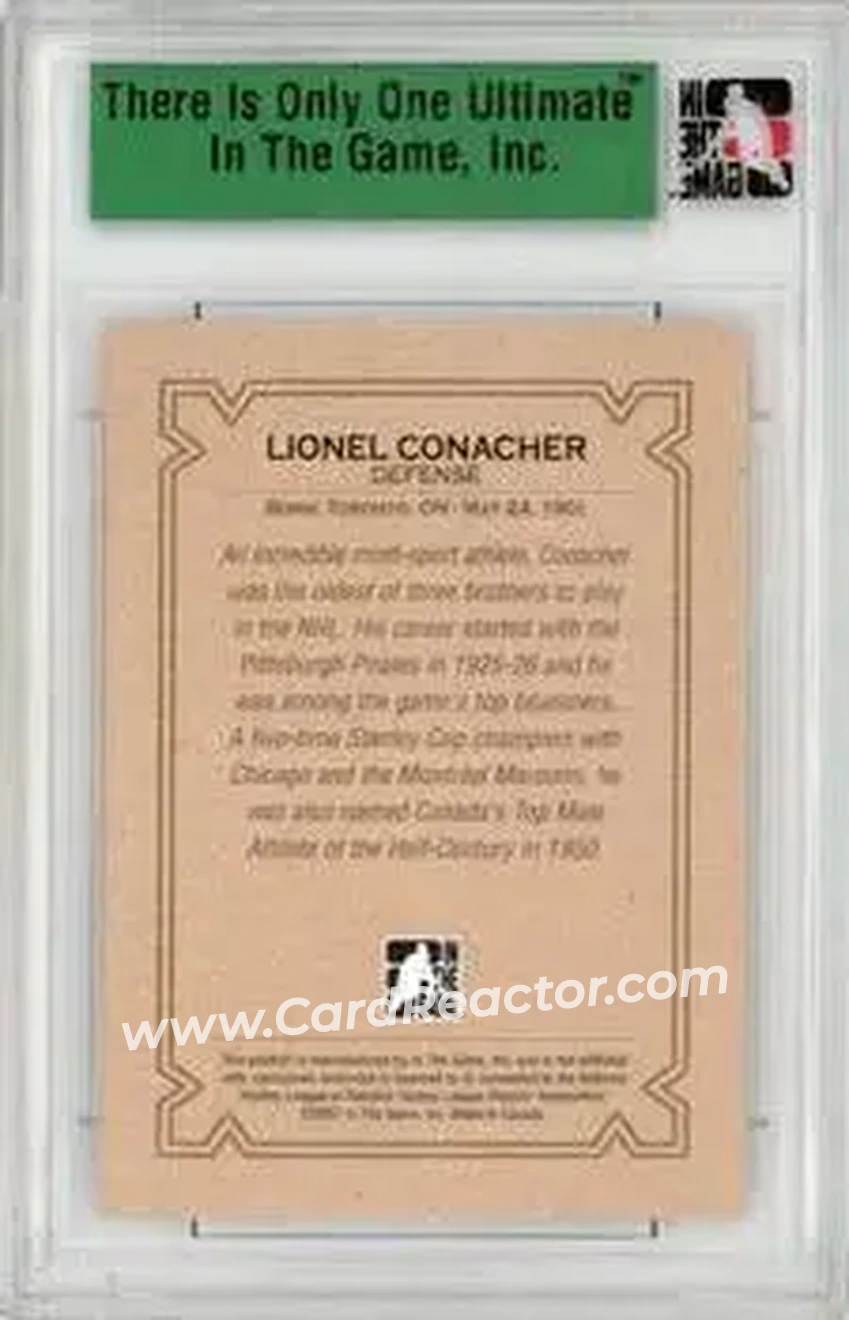 2006-07 In The Game Ultimate Memorabilia #NNO - Lionel Conacher - Montreal Maroons - Back 2006-07 In The Game Ultimate Memorabilia #NNO - Lionel Conacher - Montreal Maroons - Back
