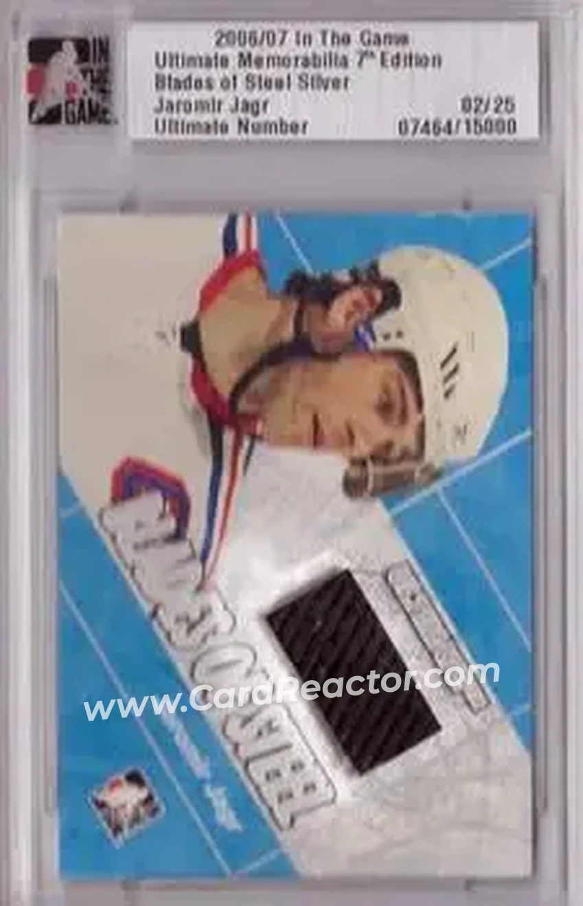 2006-07 In The Game Ultimate Memorabilia - Blades of Steel #NNO - Jaromir Jagr - New York Rangers - Front