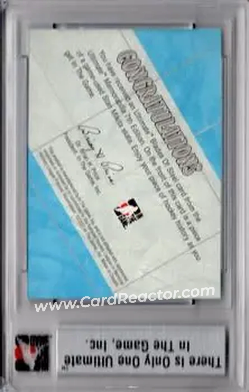 2006-07 In The Game Ultimate Memorabilia - Blades of Steel #NNO - Stan Mikita - Chicago Blackhawks - Back 2006-07 In The Game Ultimate Memorabilia - Blades of Steel #NNO - Stan Mikita - Chicago Blackhawks - Back