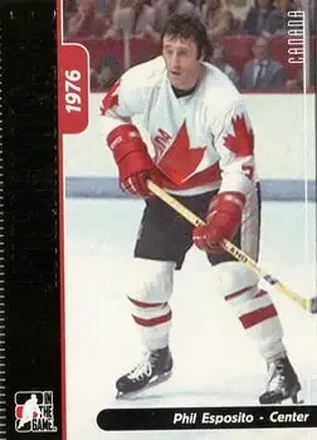 2006-07 In The Game Used International Ice #12 - Phil Esposito - Canada
